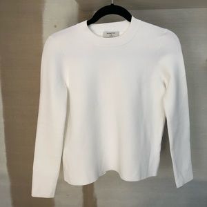 Aritzia Babaton white sweater with open back in XS